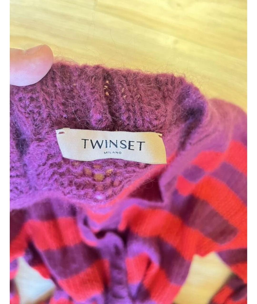 TWIN-SET Розовый полиамидовый кардиган, фото 3