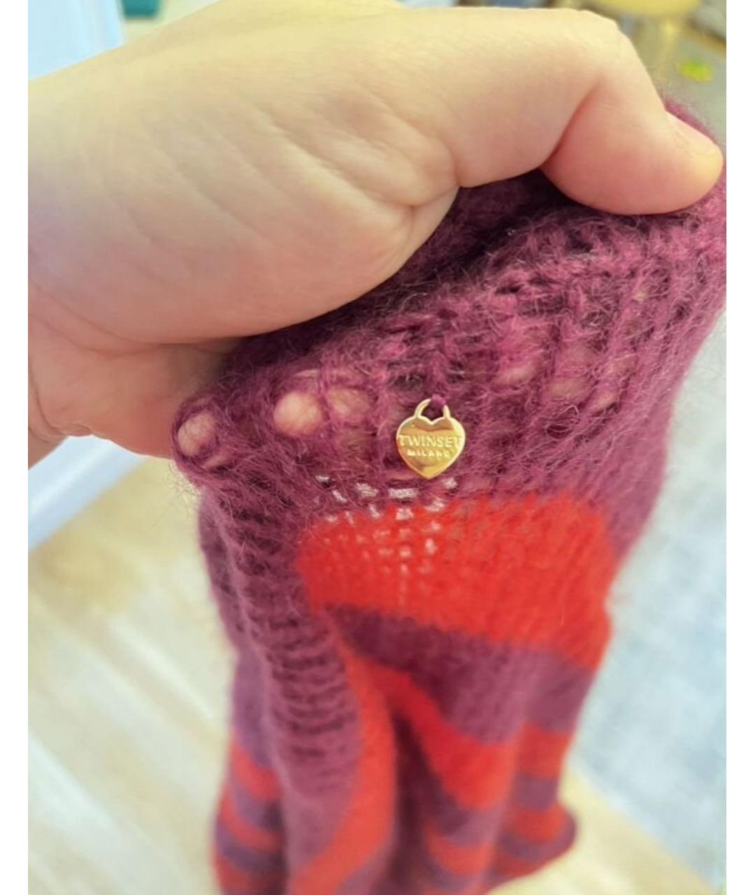 TWIN-SET Розовый полиамидовый кардиган, фото 4