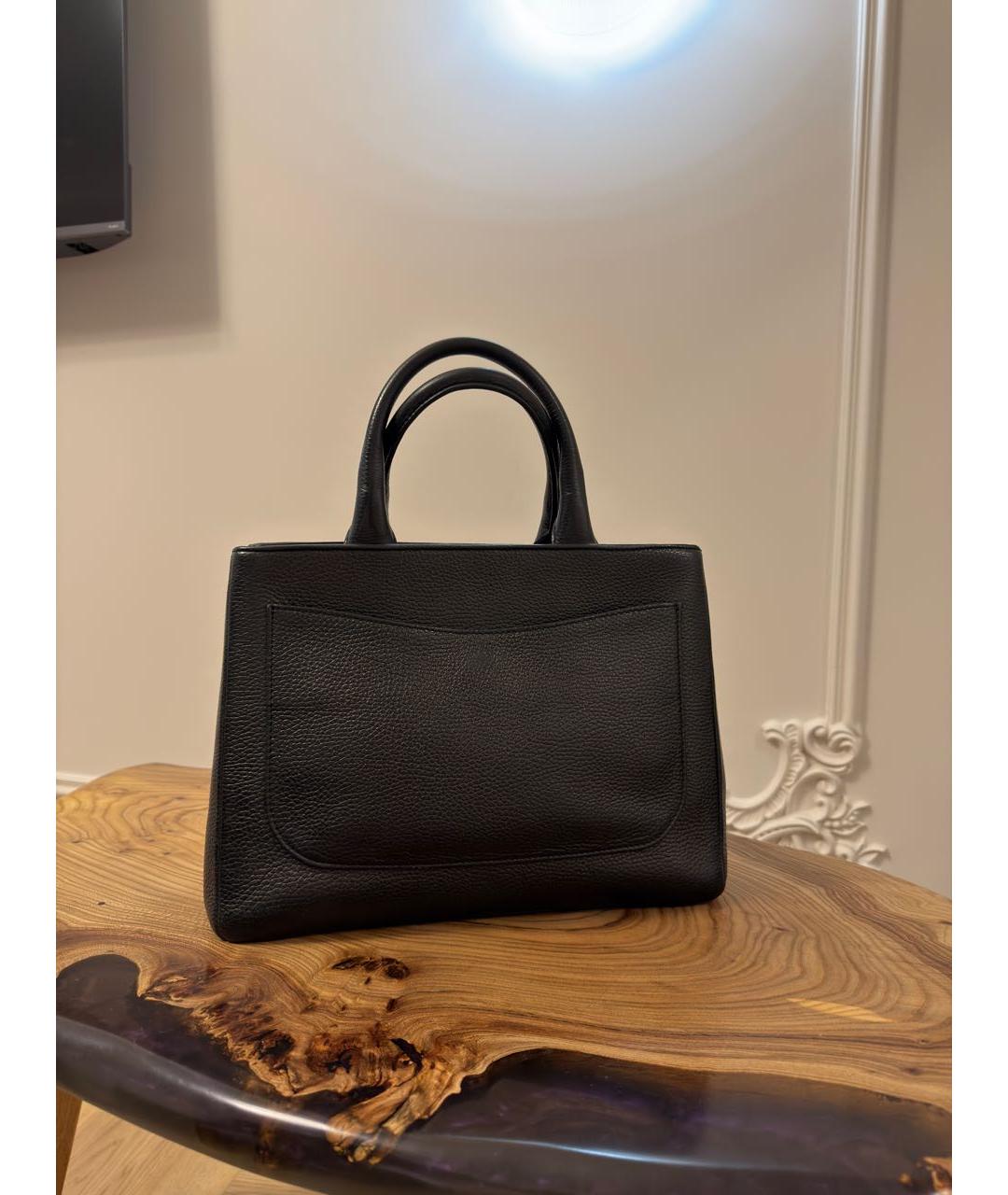 PHILIPP PLEIN Черная кожаная сумка тоут, фото 2