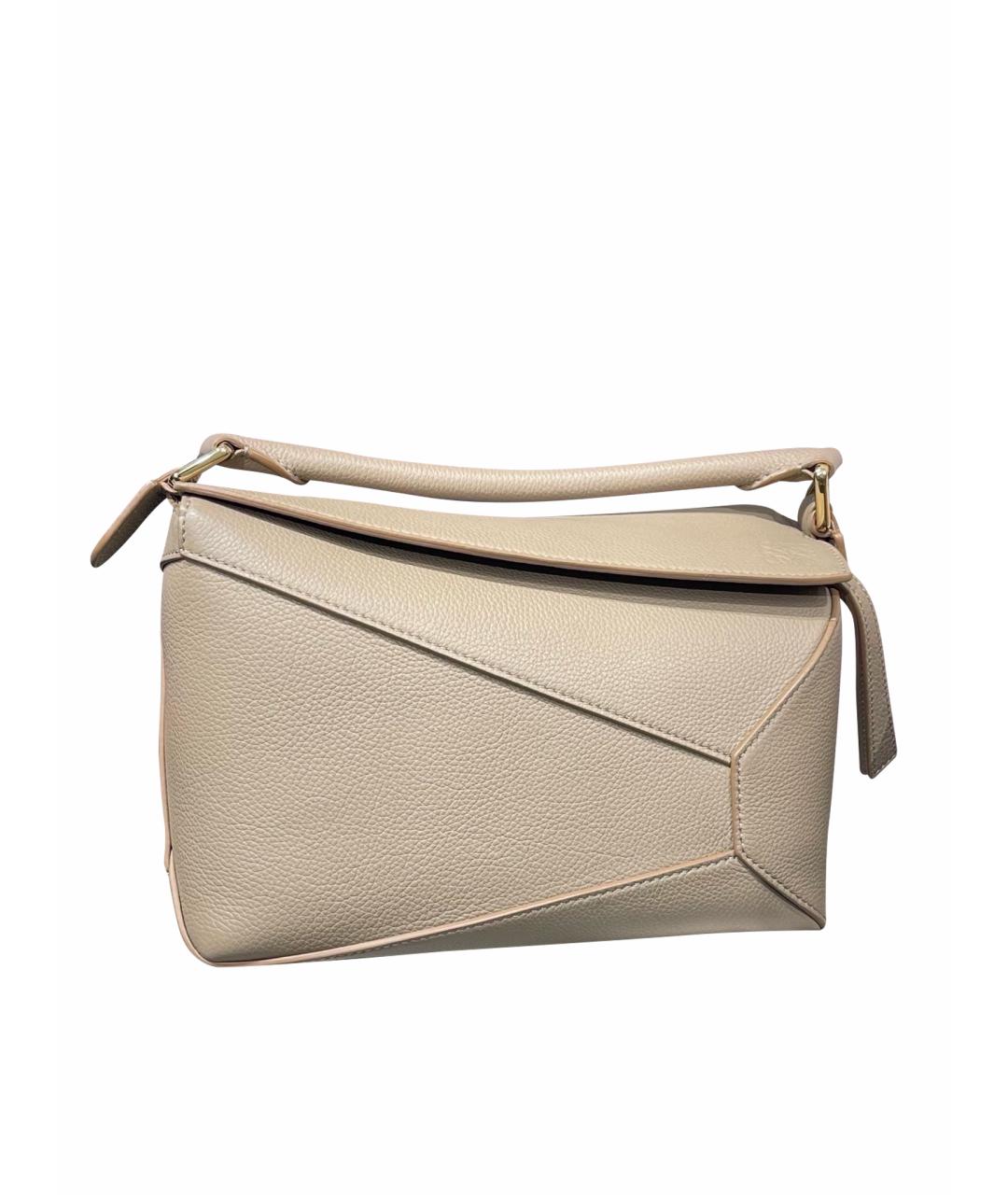 LOEWE Бежевая кожаная сумка через плечо, фото 1