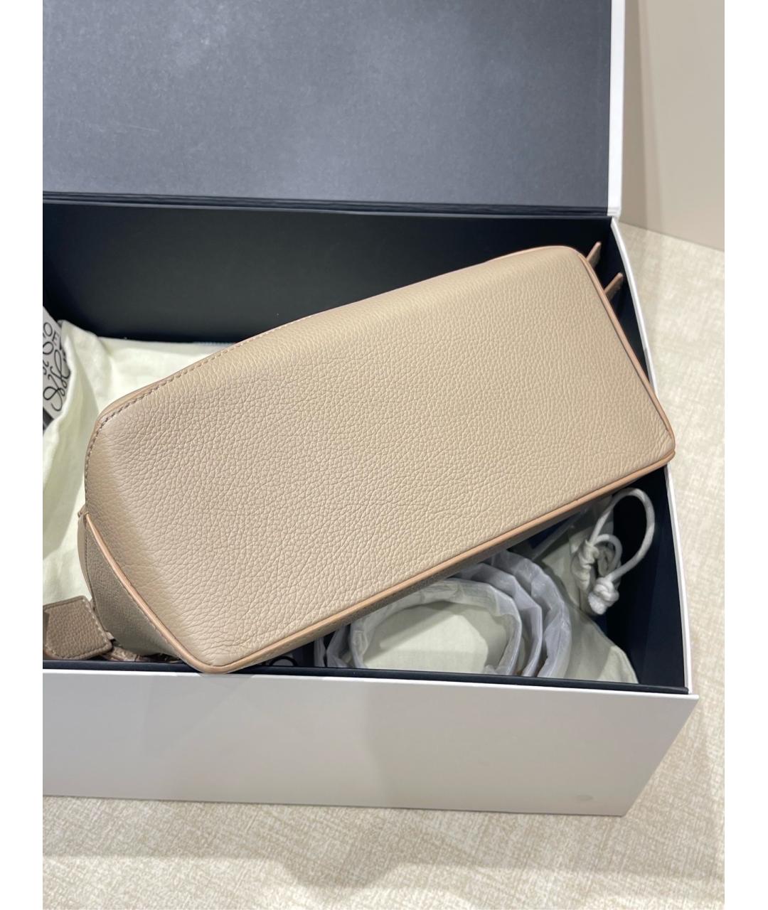 LOEWE Бежевая кожаная сумка через плечо, фото 5