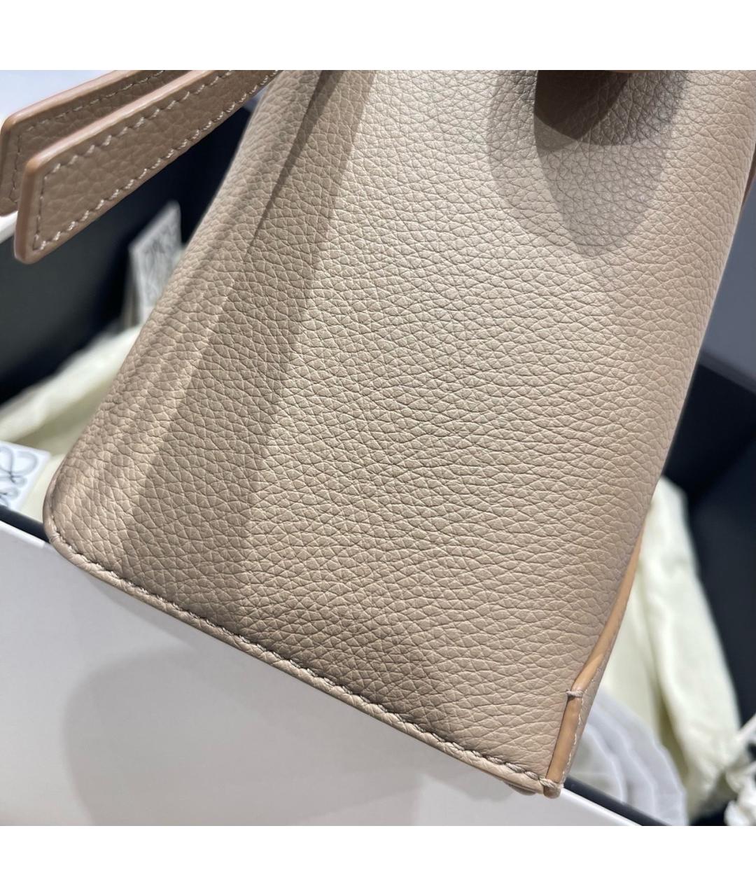 LOEWE Бежевая кожаная сумка через плечо, фото 4