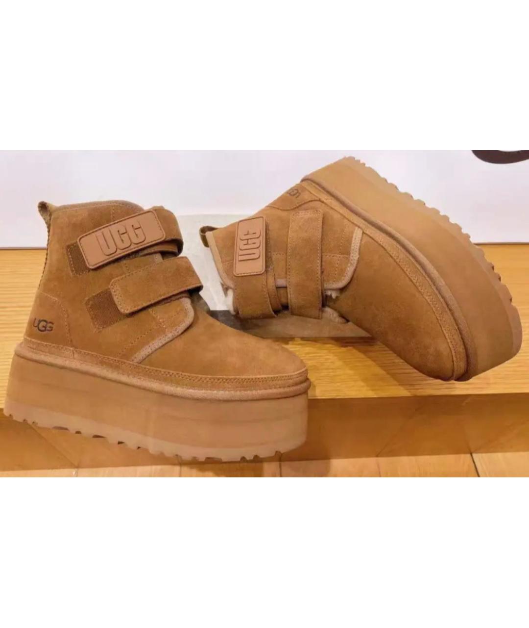 UGG AUSTRALIA Коричневые замшевые ботинки, фото 5