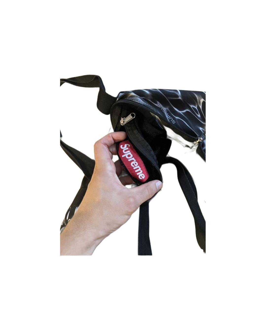 SUPREME Черная синтетическая сумка тоут, фото 3