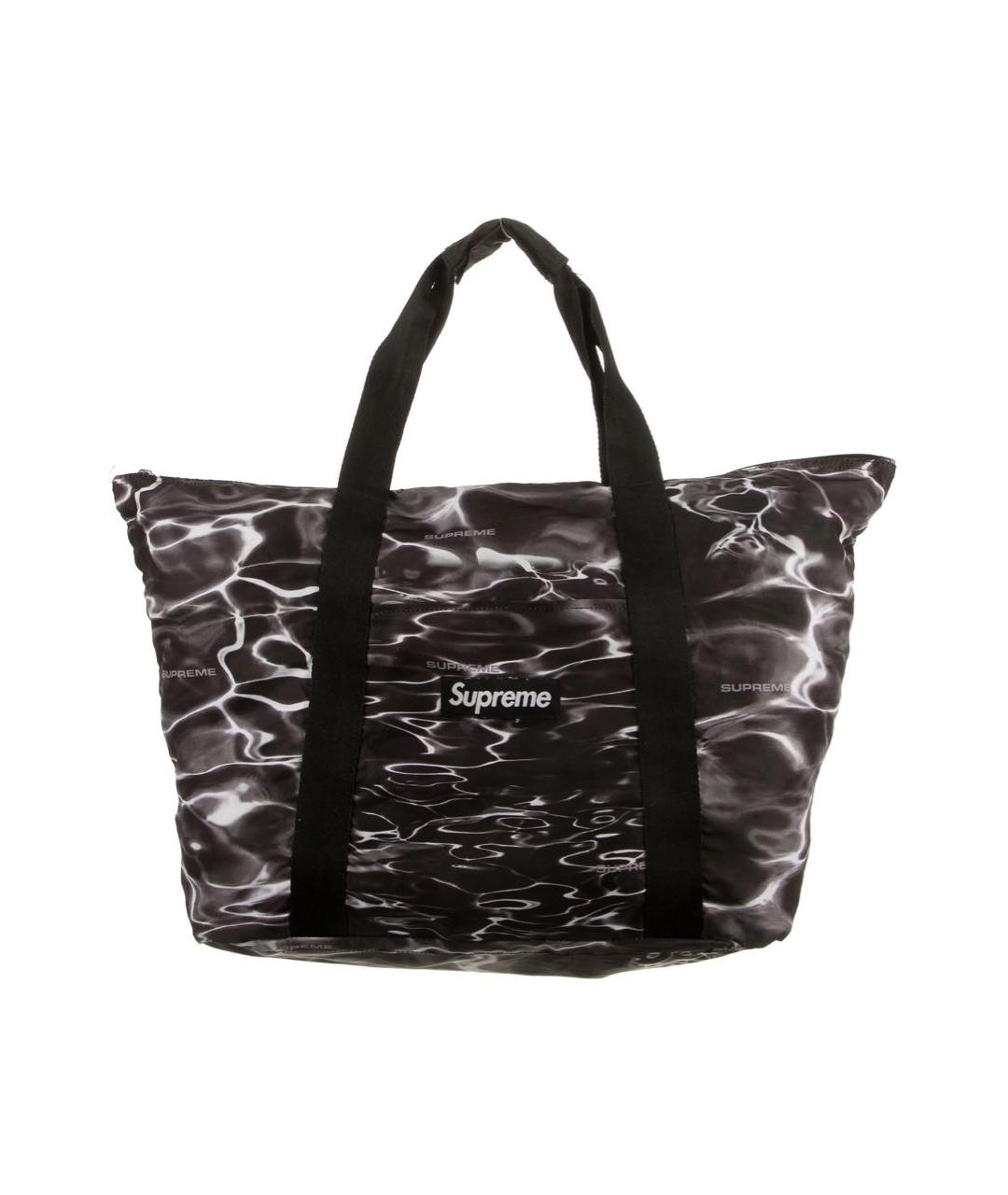 SUPREME Черная синтетическая сумка тоут, фото 1