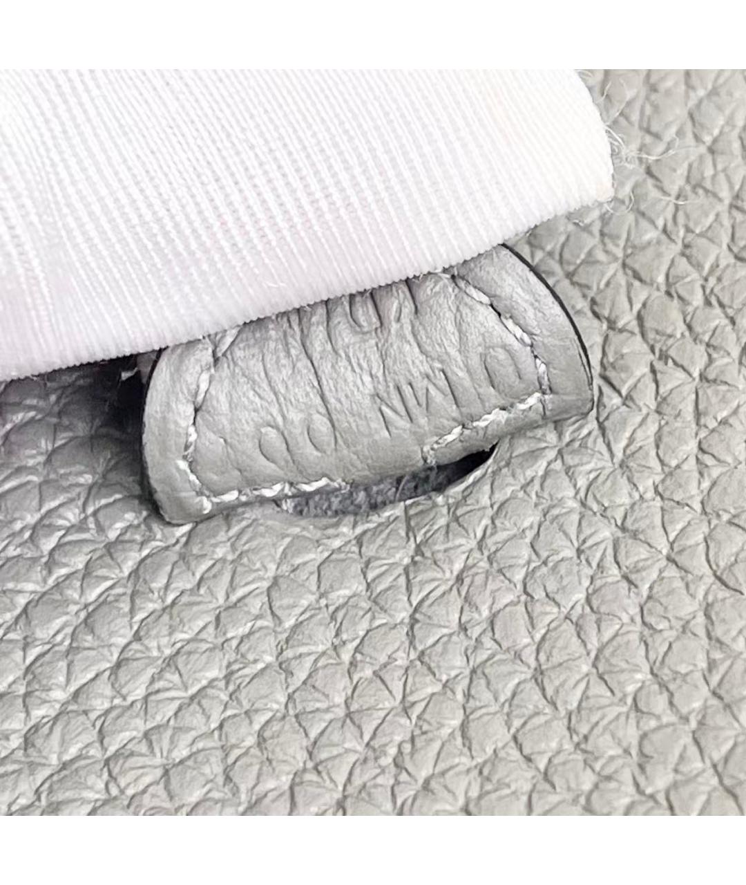 HERMES Серая кожаная сумка через плечо, фото 4