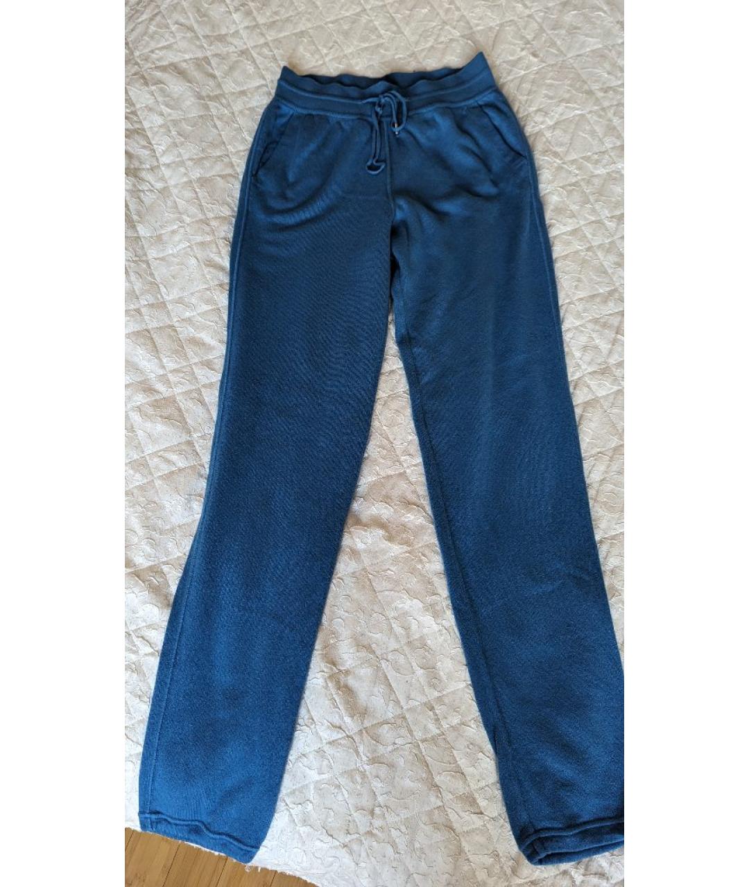 LORO PIANA Синие кашемировые брюки широкие, фото 5