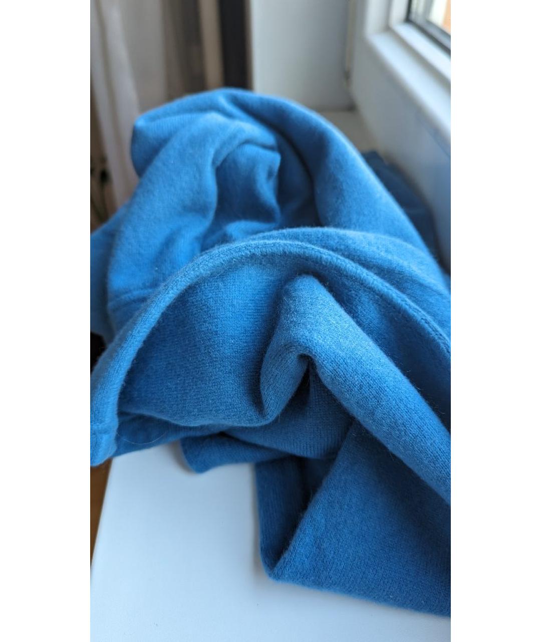 LORO PIANA Синие кашемировые брюки широкие, фото 4