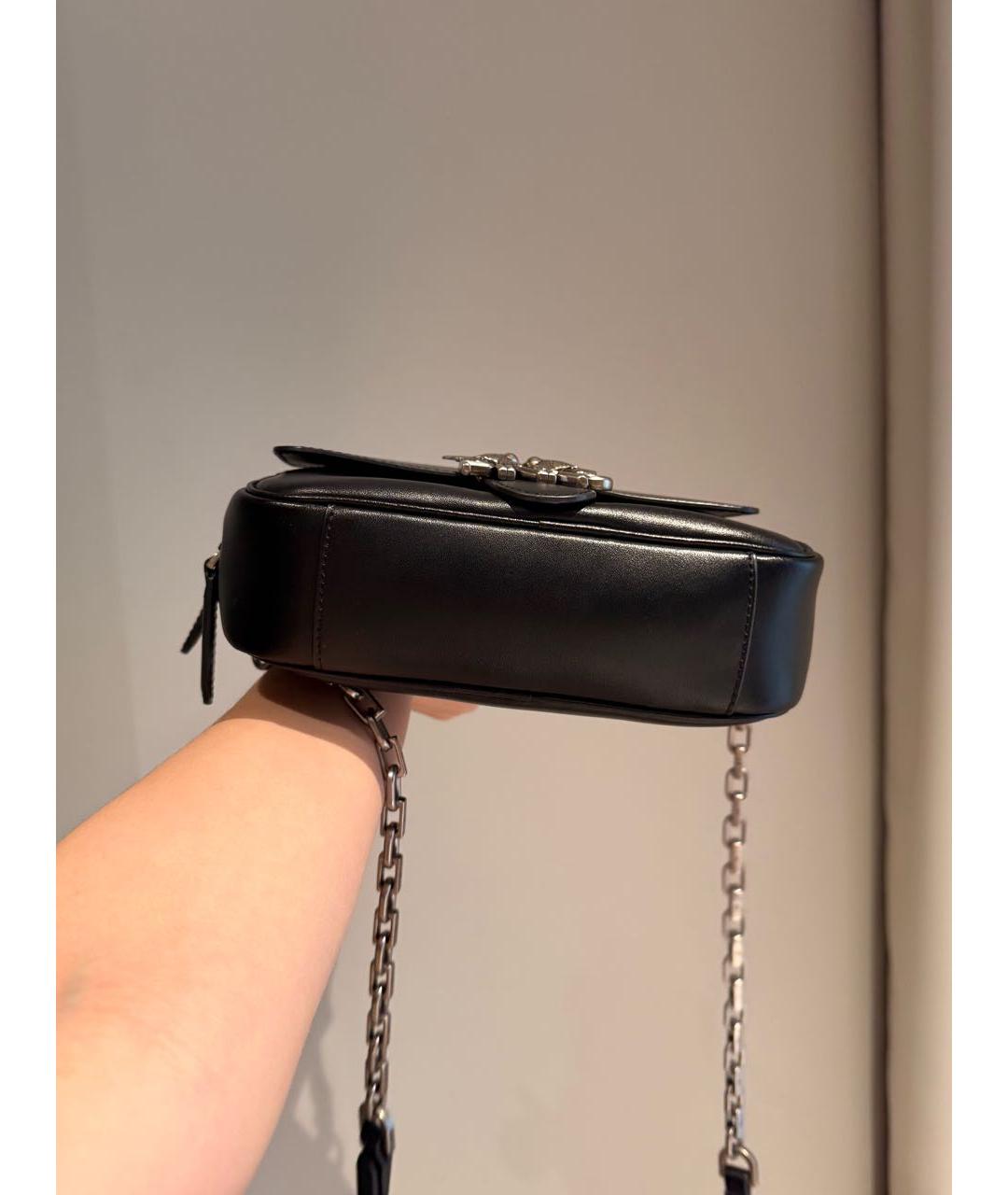 PINKO Черная кожаная сумка через плечо, фото 5