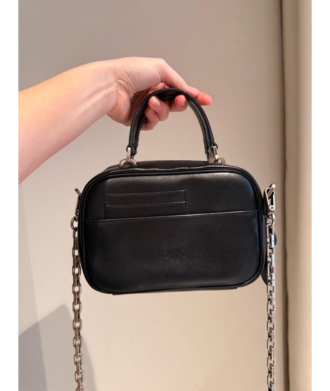 PINKO Черная кожаная сумка через плечо, фото 3