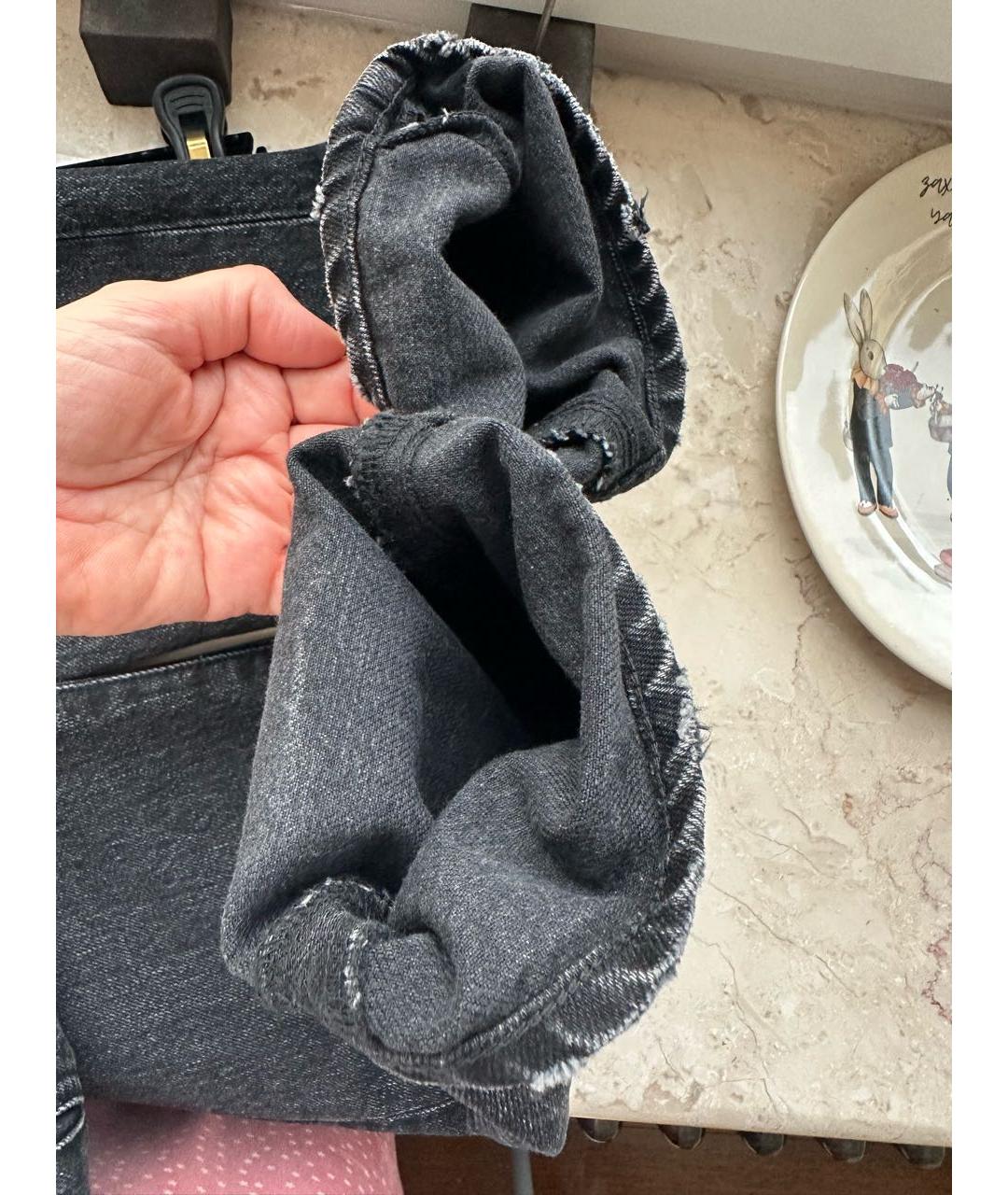 SAINT LAURENT Черные хлопковые джинсы слим, фото 7