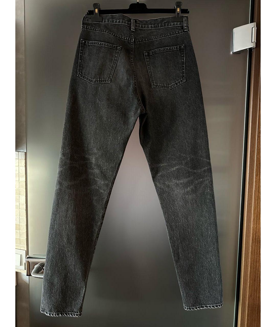 SAINT LAURENT Черные хлопковые джинсы слим, фото 2