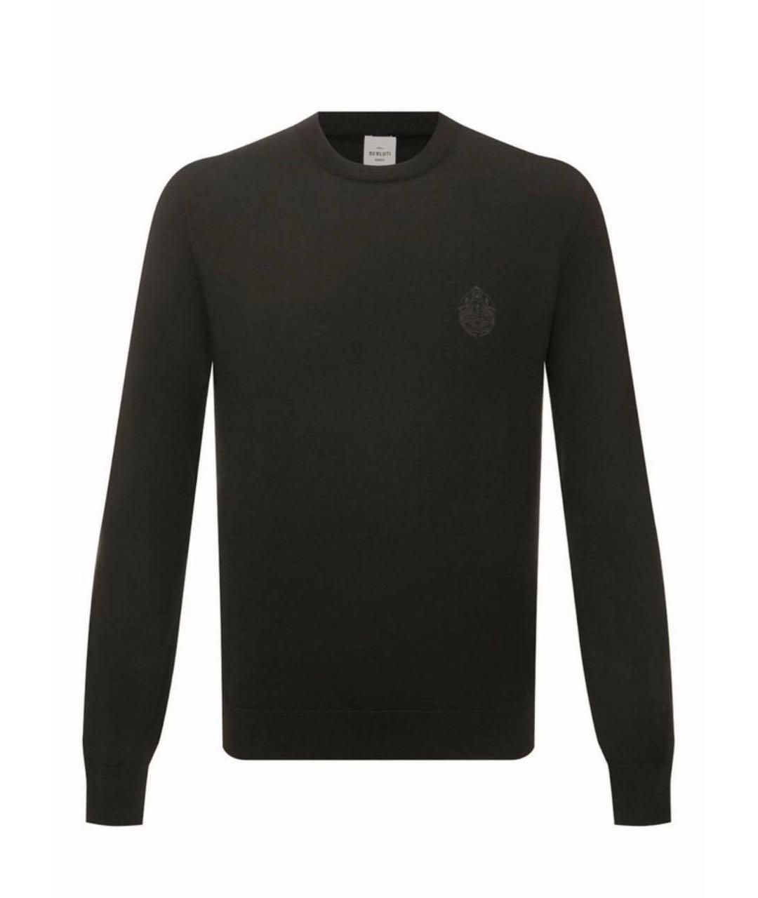 BERLUTI Черный шерстяной джемпер / свитер, фото 1