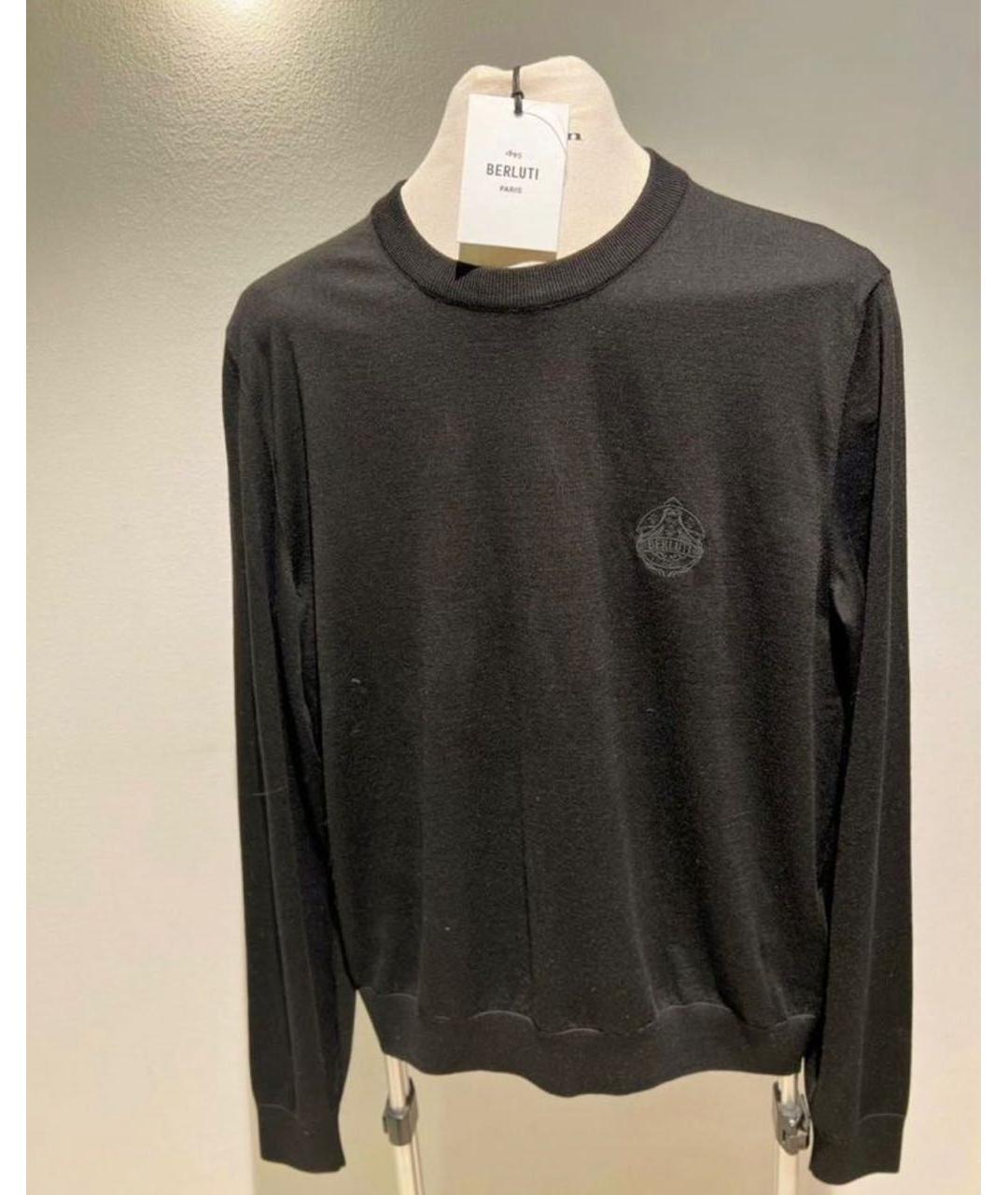 BERLUTI Черный шерстяной джемпер / свитер, фото 5