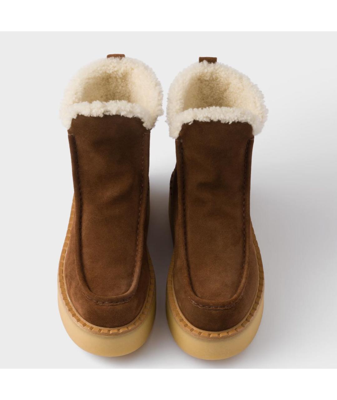 PRADA Коричневые ботинки, фото 3