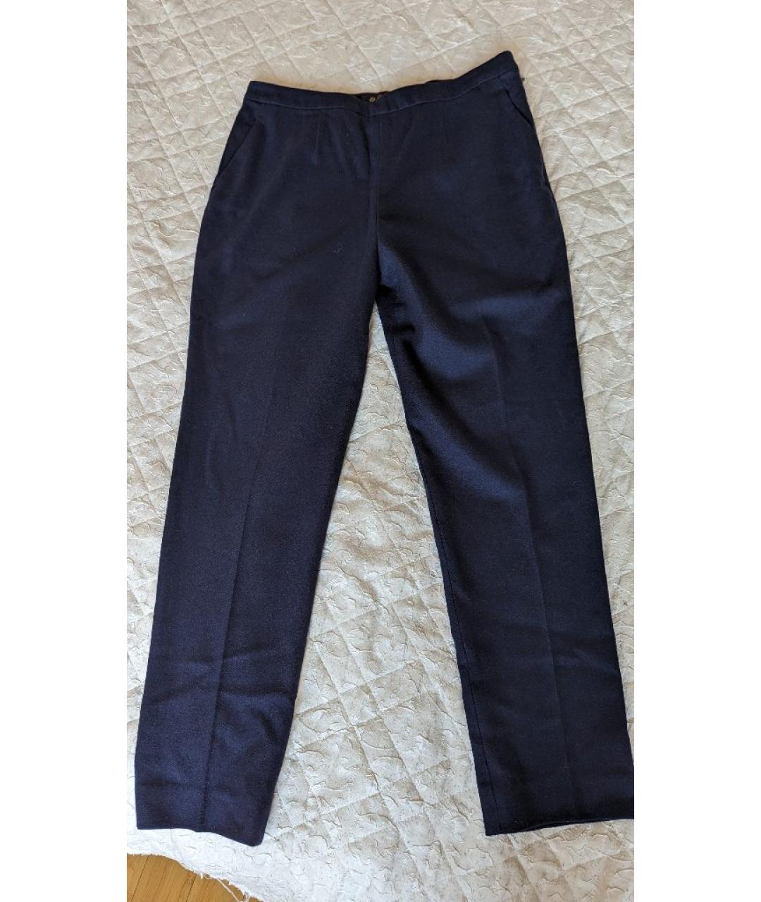 LORO PIANA Темно-синие кашемировые брюки узкие, фото 6