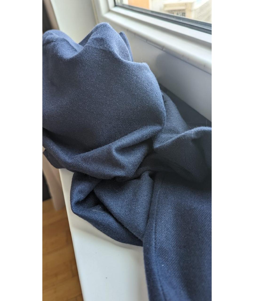 LORO PIANA Темно-синие кашемировые брюки узкие, фото 5