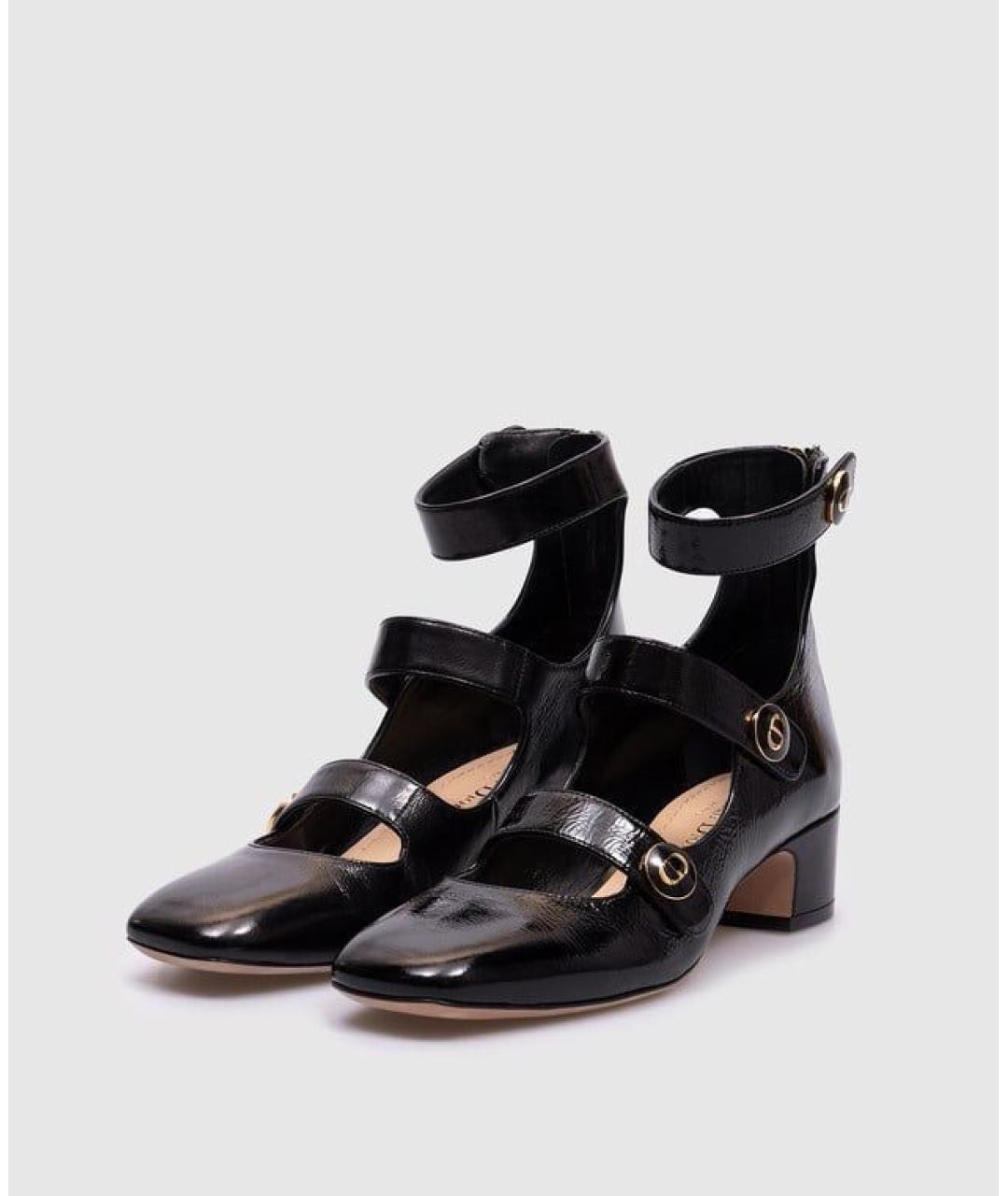 CHRISTIAN DIOR Черные кожаные туфли, фото 2