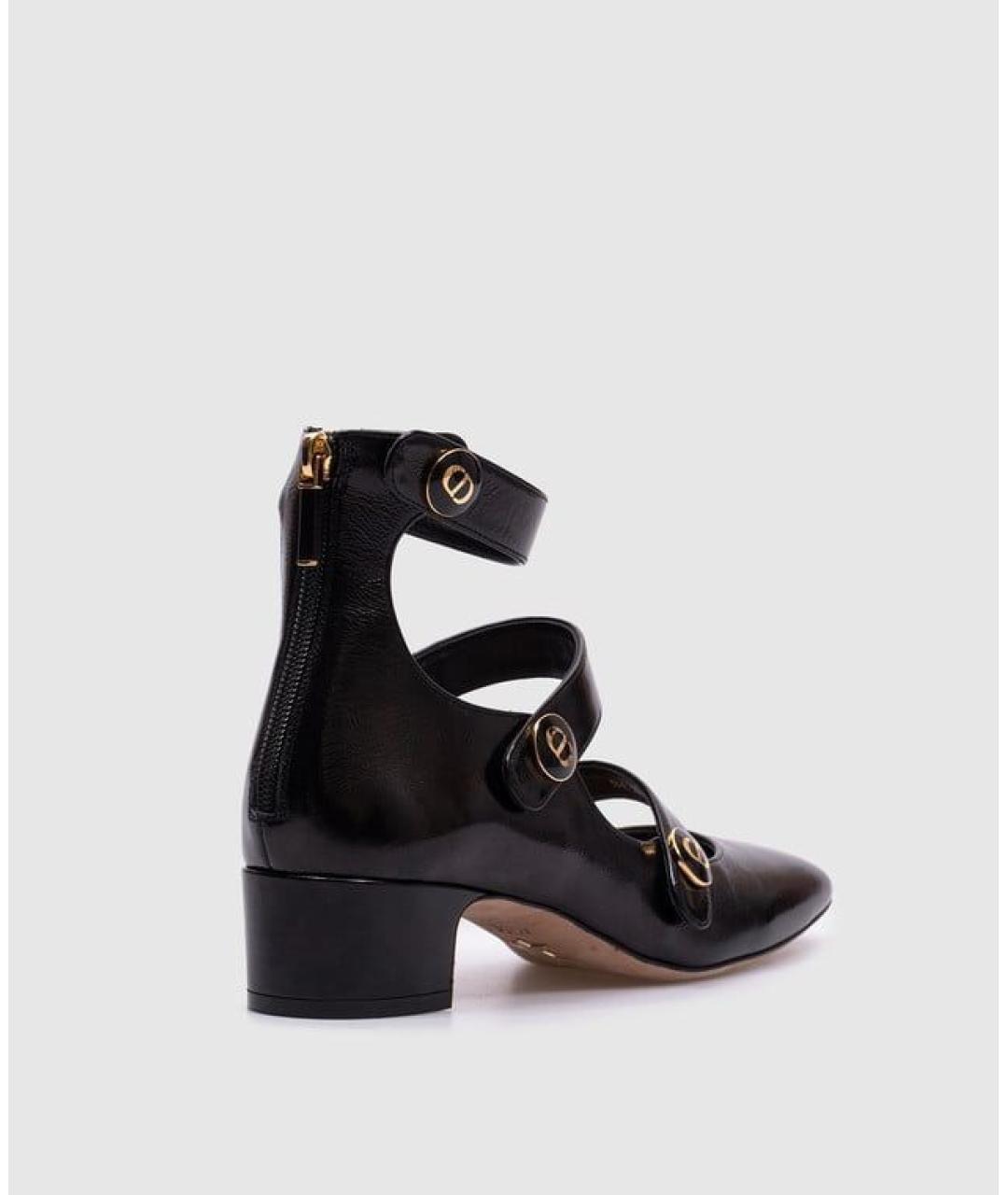 CHRISTIAN DIOR Черные кожаные туфли, фото 3