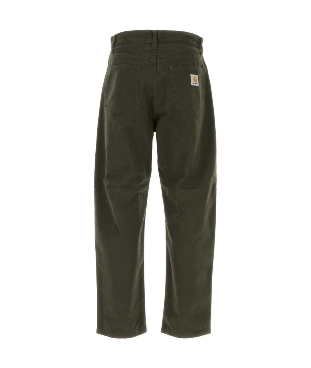 CARHARTT WIP Зеленые хлопковые повседневные брюки, фото 2