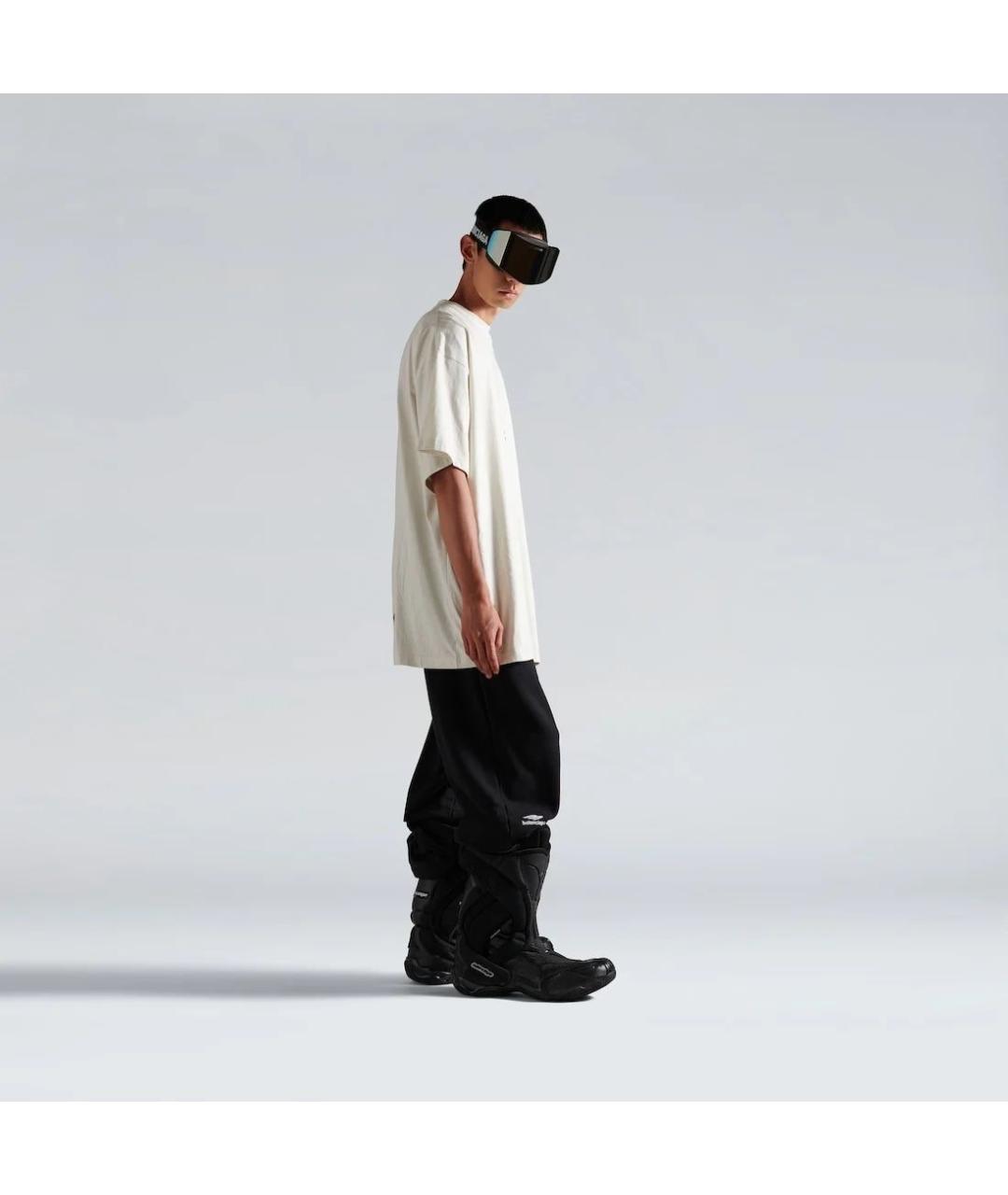 BALENCIAGA Белая хлопковая футболка, фото 3