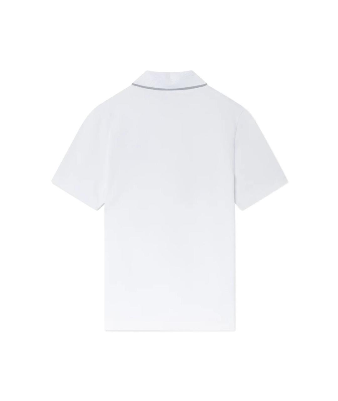CASABLANCA Белое хлопковое поло с коротким рукавом, фото 2