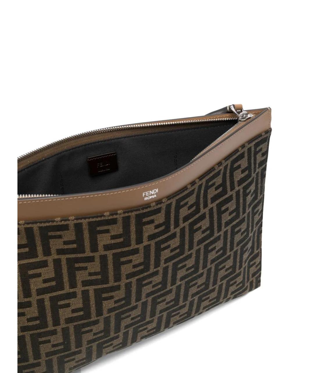 FENDI Коричневая барсетка, фото 5