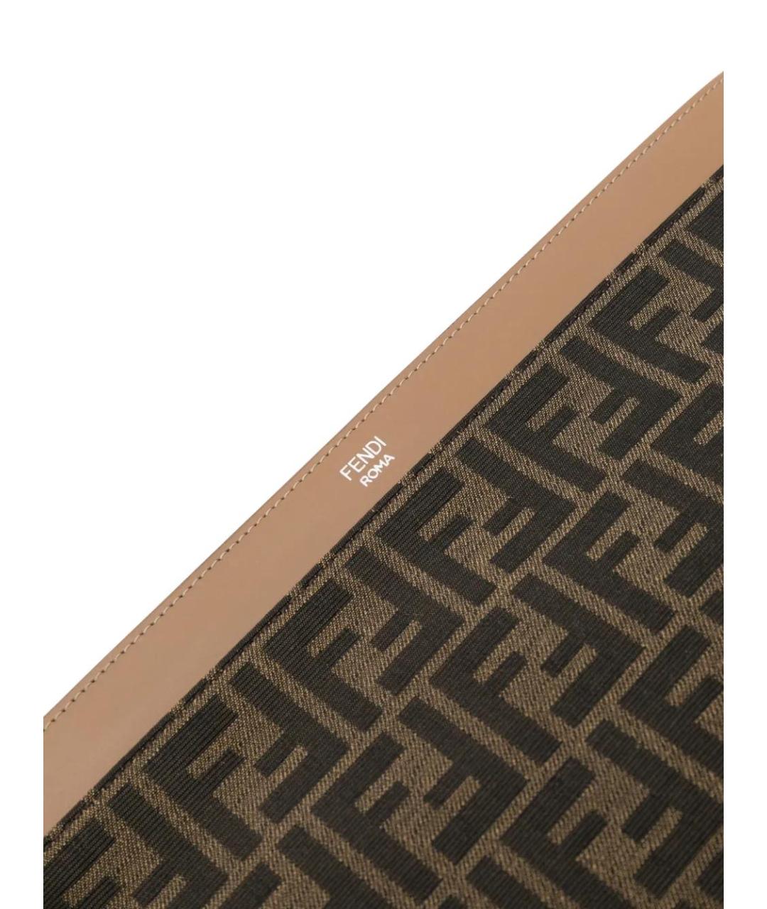 FENDI Коричневая барсетка, фото 4
