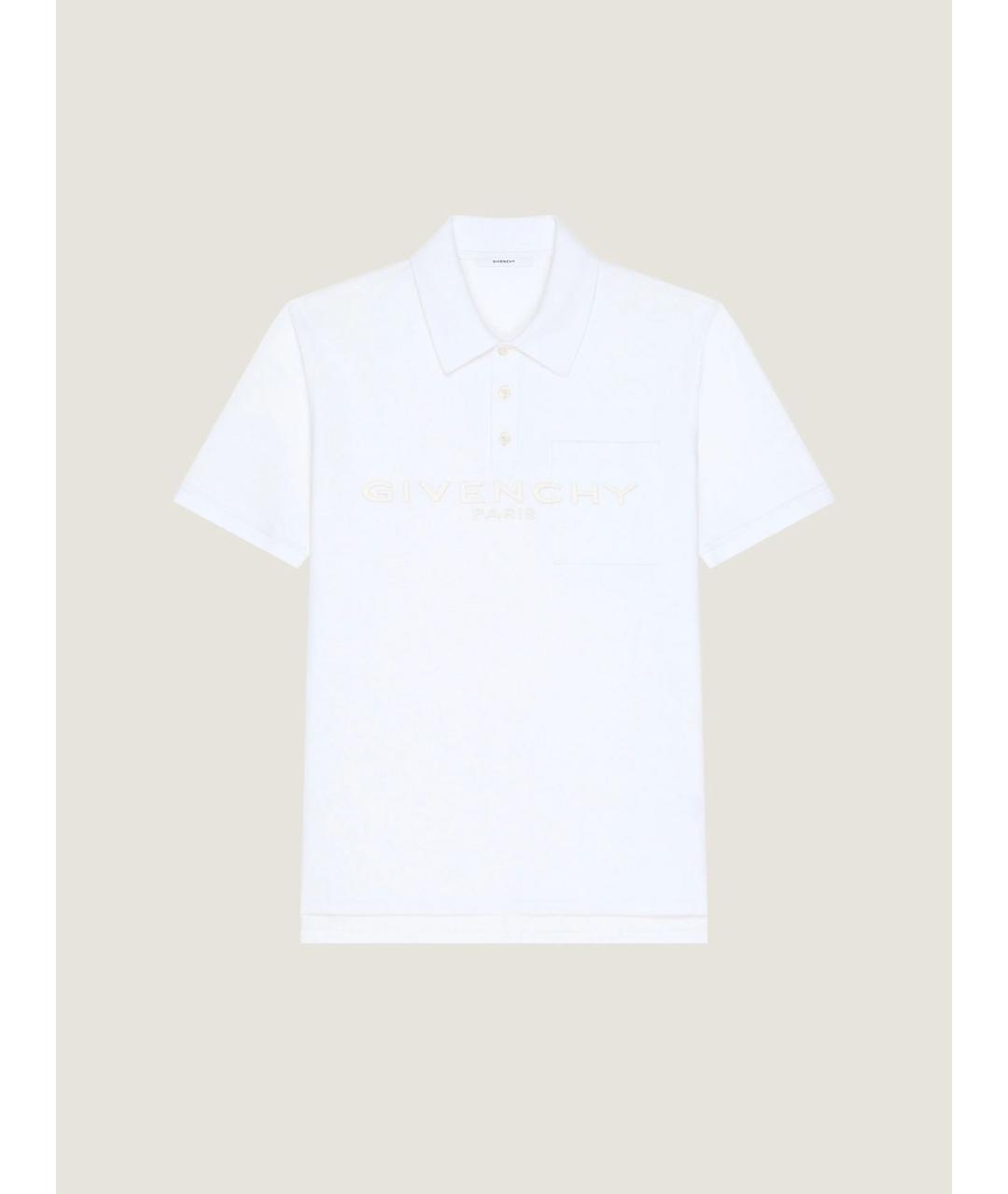 GIVENCHY Белое хлопковое поло с коротким рукавом, фото 3