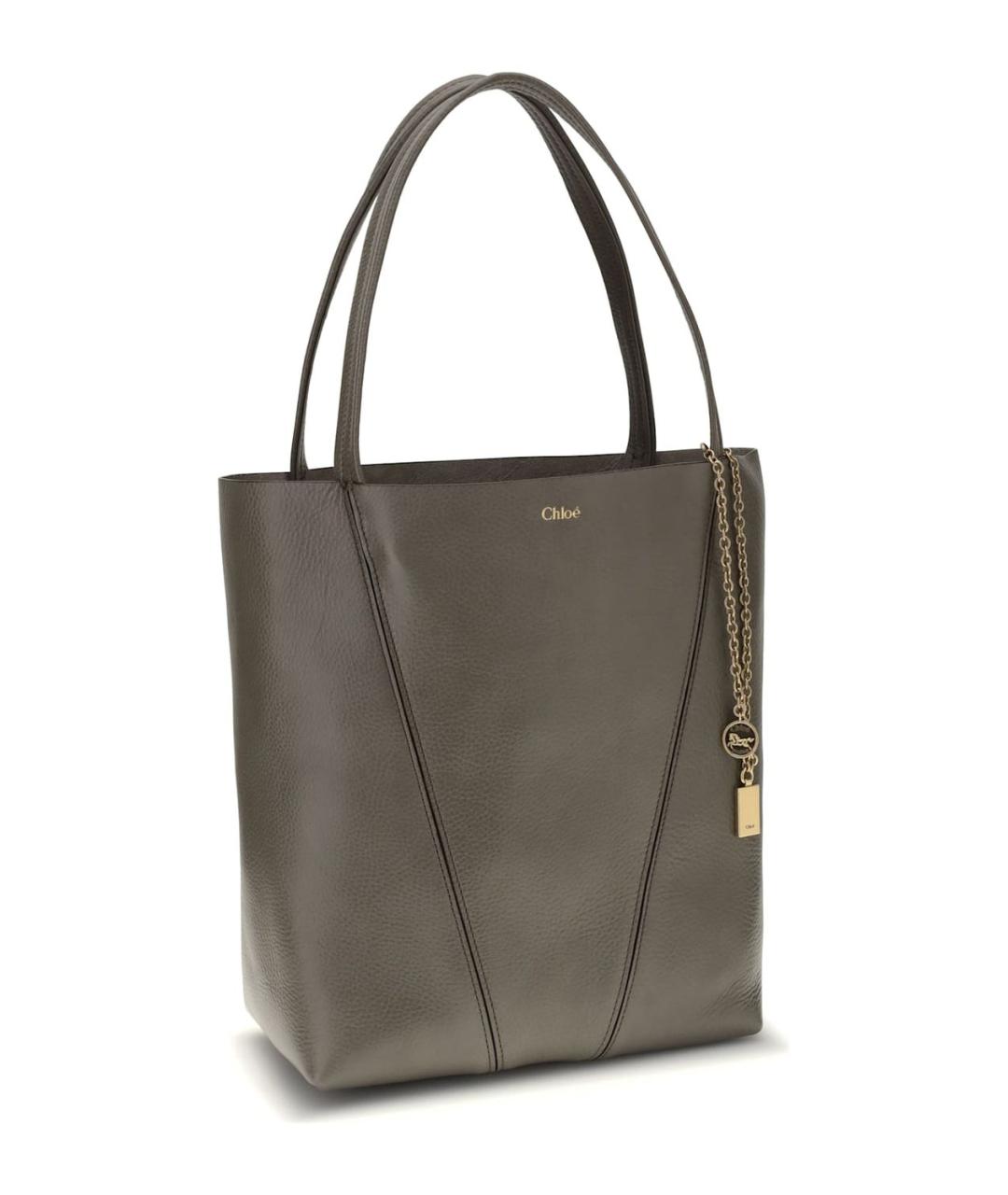 CHLOE Зеленая кожаная сумка тоут, фото 2