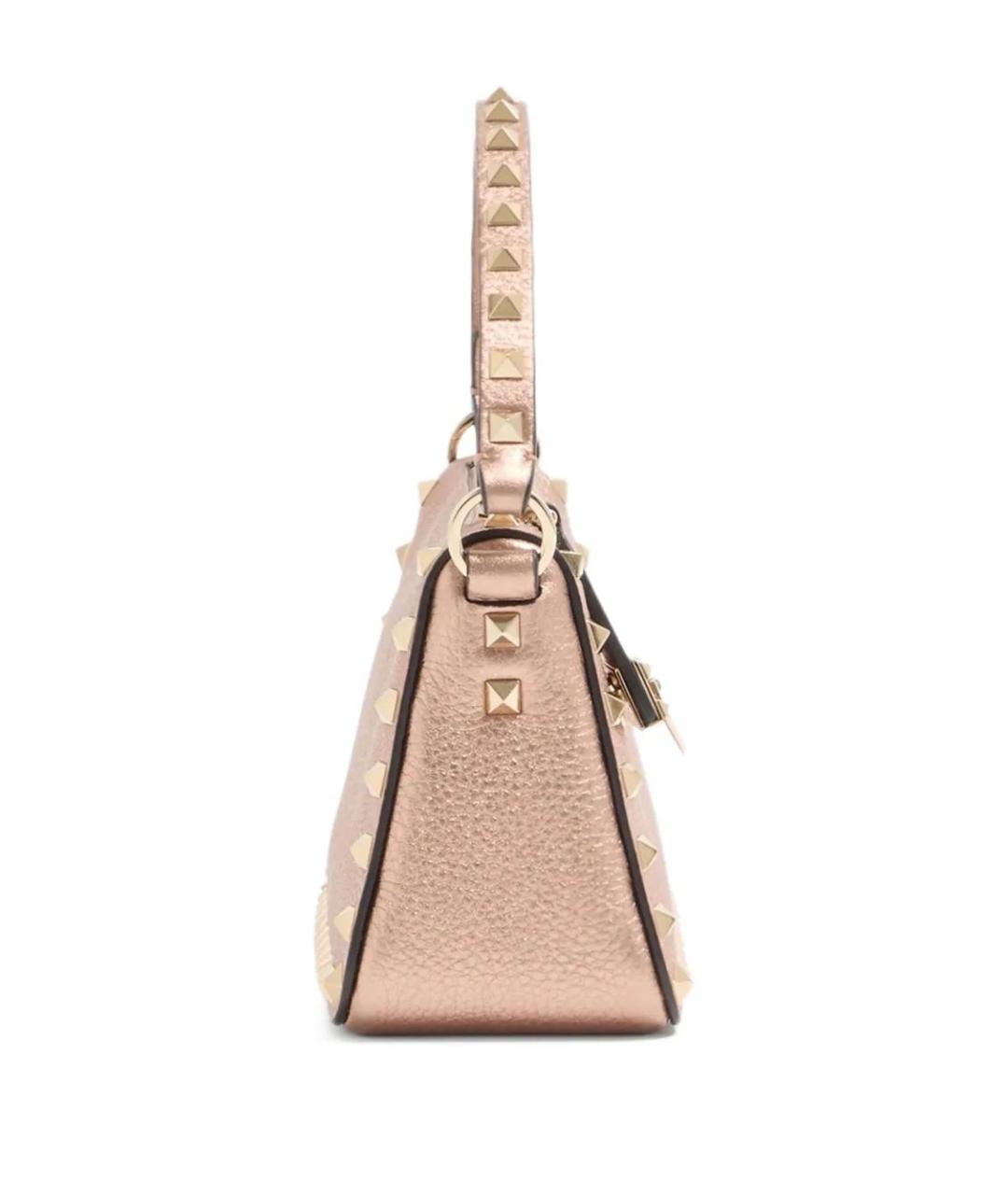 VALENTINO Розовая кожаная сумка с короткими ручками, фото 4