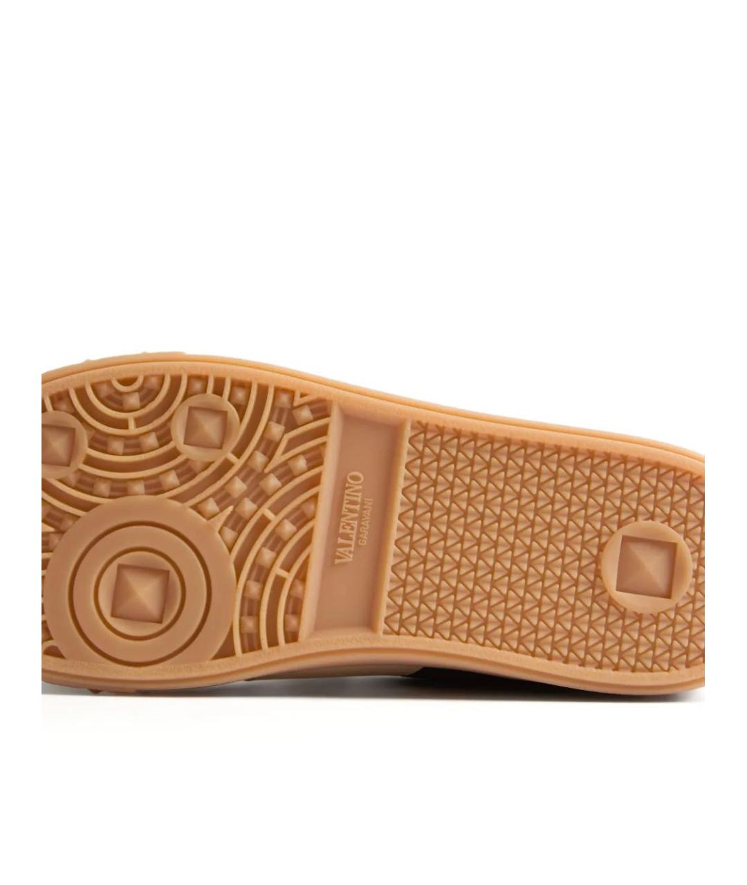 VALENTINO Черные замшевые низкие кроссовки / кеды, фото 4