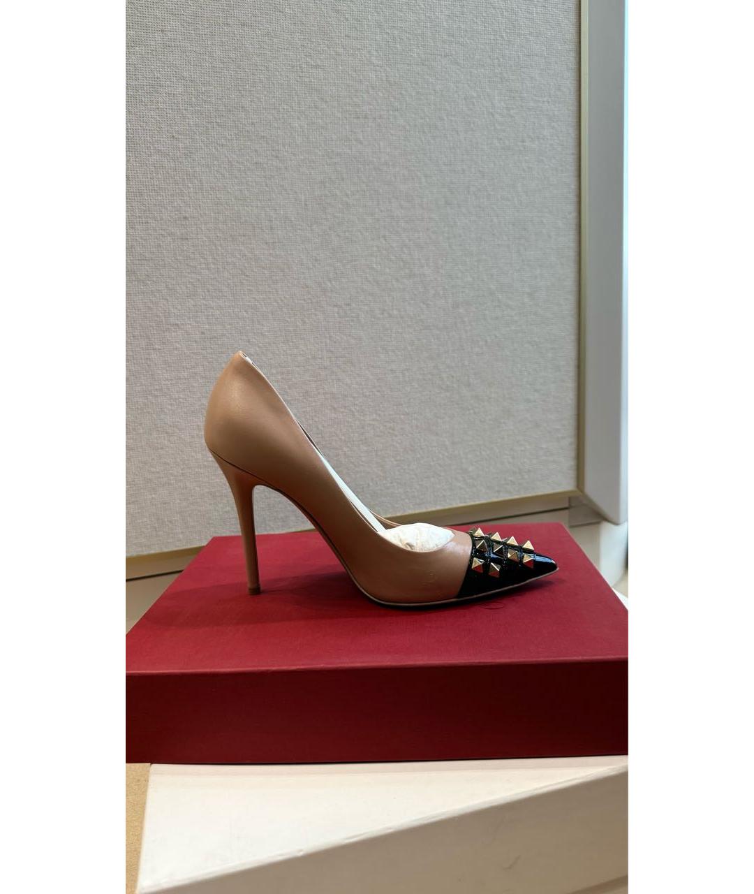 VALENTINO Бежевые кожаные туфли, фото 8