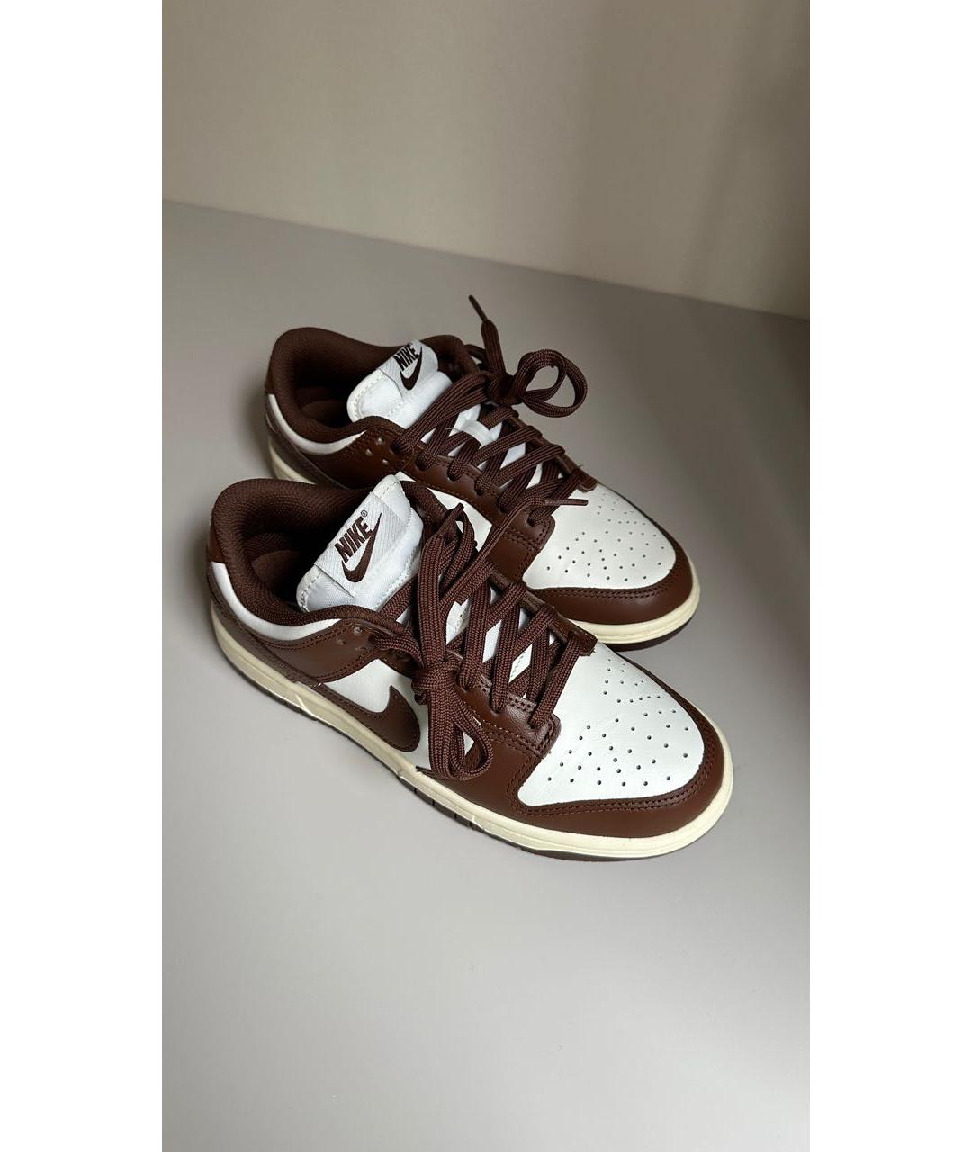 NIKE Коричневые кожаные кроссовки, фото 6