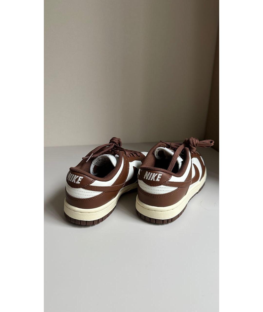 NIKE Коричневые кожаные кроссовки, фото 4