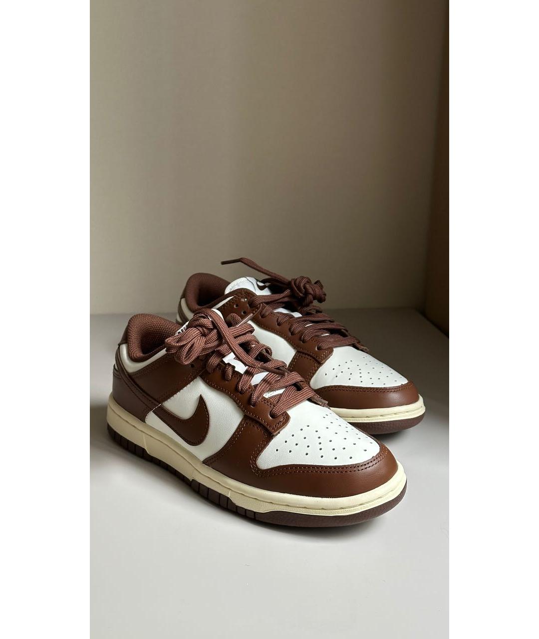 NIKE Коричневые кожаные кроссовки, фото 2