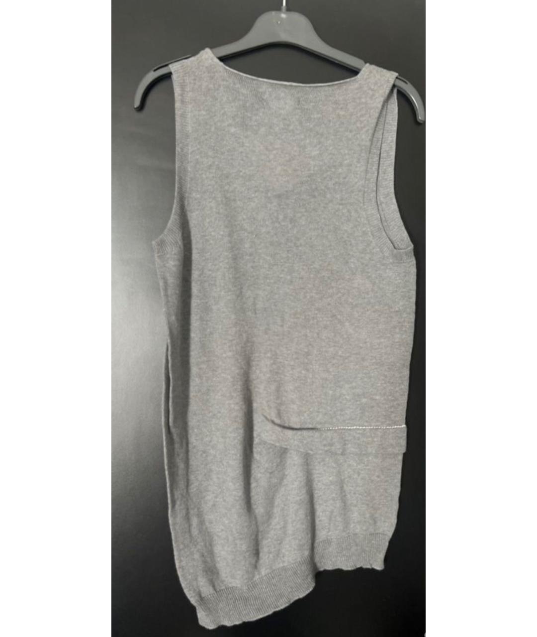 YOHJI YAMAMOTO Серая хлопковая жилетка, фото 2