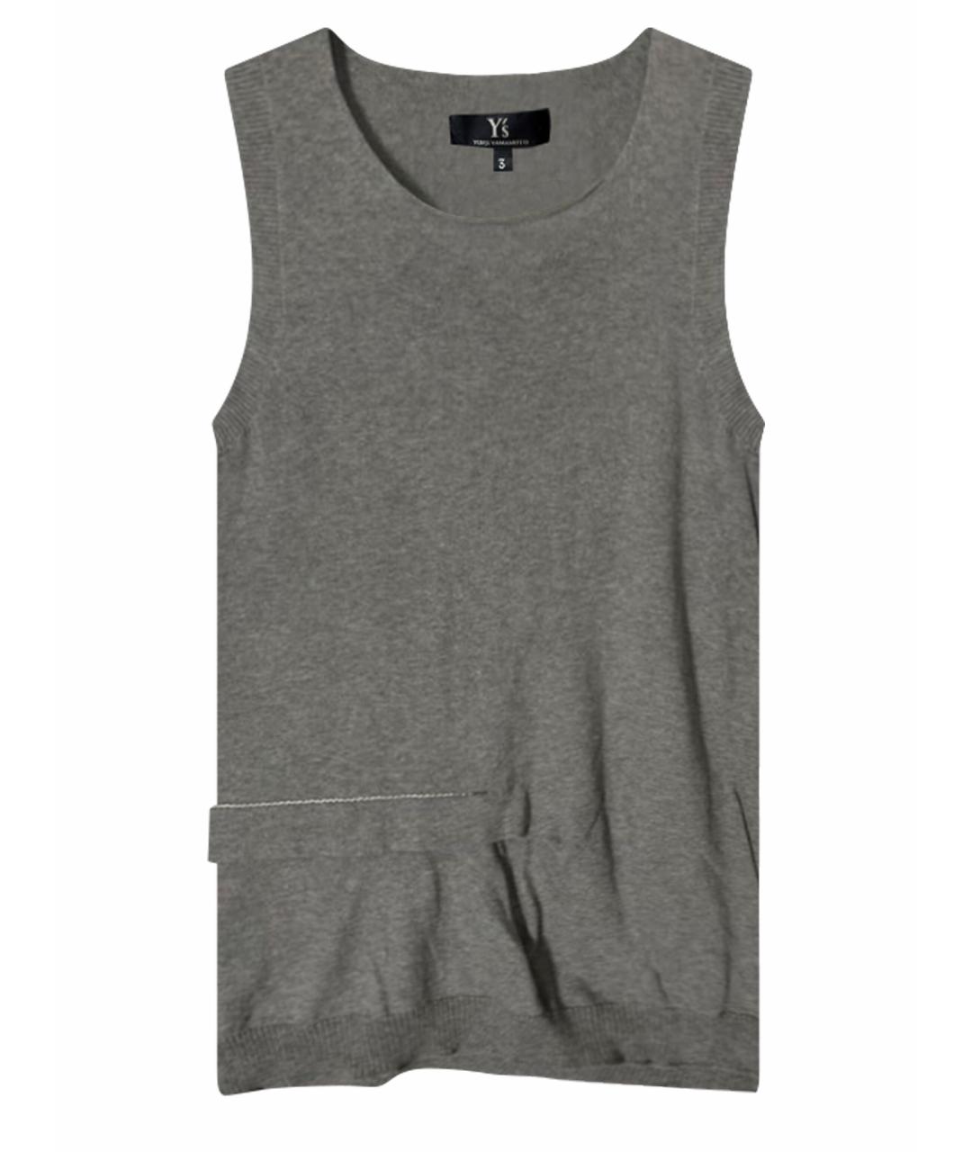 YOHJI YAMAMOTO Серая хлопковая жилетка, фото 1