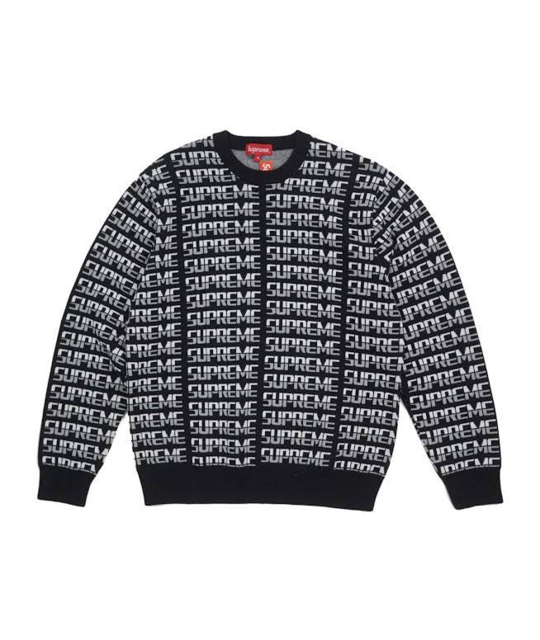 SUPREME Черный хлопковый джемпер / свитер, фото 1