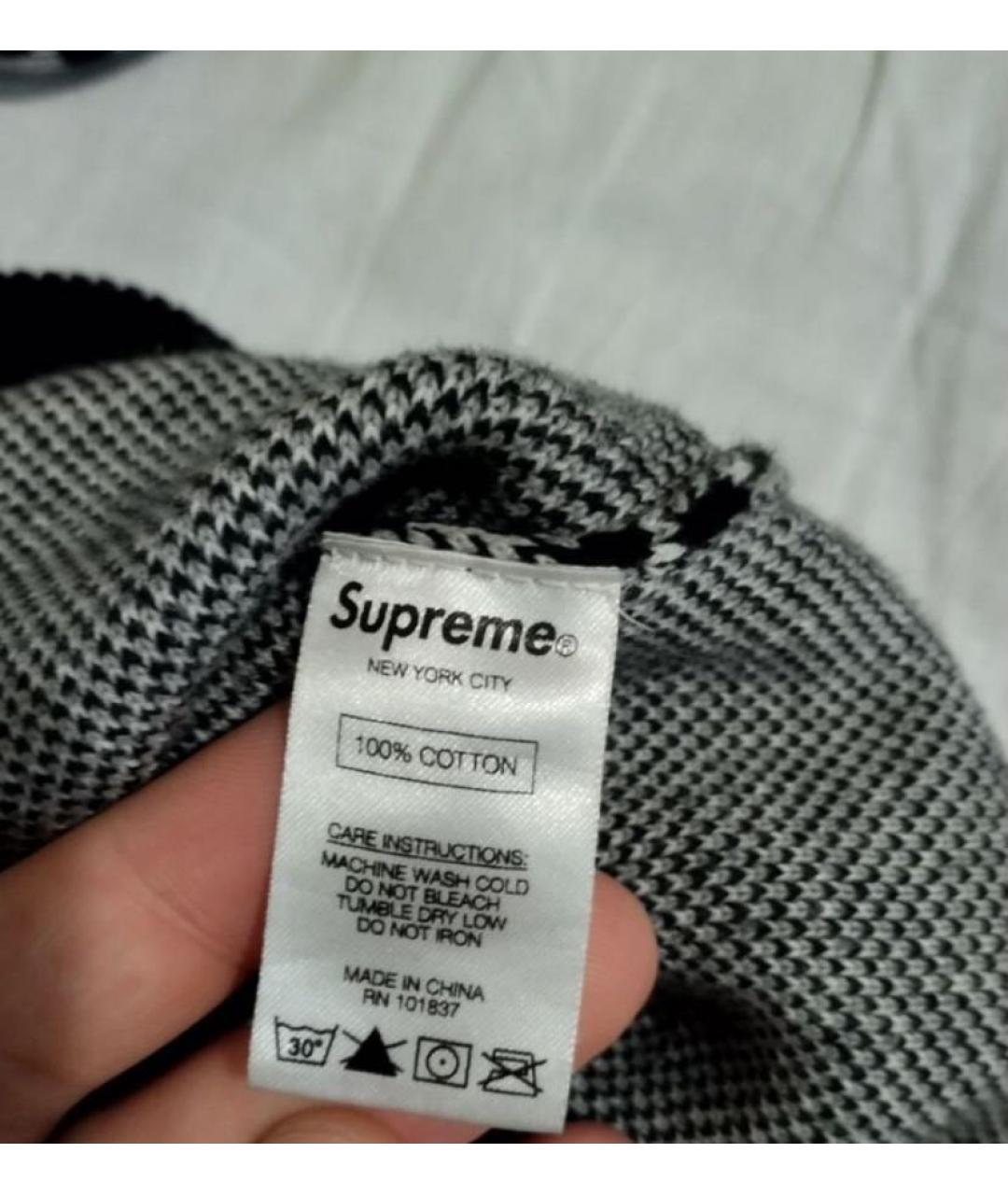 SUPREME Черный хлопковый джемпер / свитер, фото 4