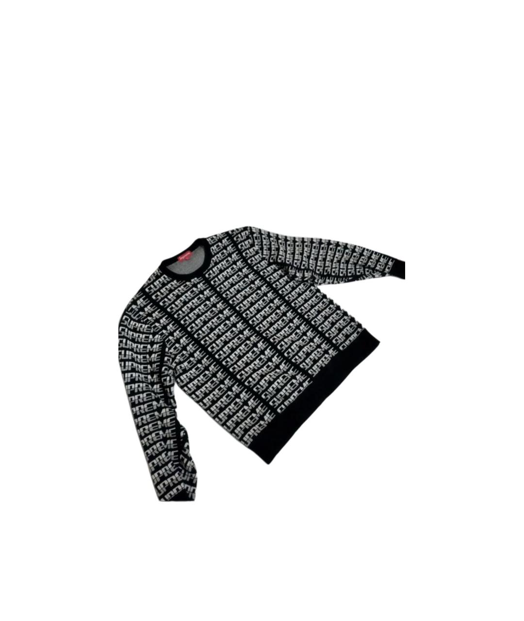 SUPREME Черный хлопковый джемпер / свитер, фото 2