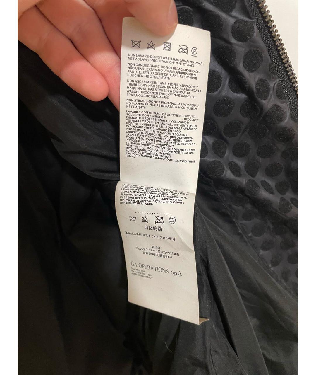 ARMANI JEANS Черная полиэстеровая куртка, фото 6