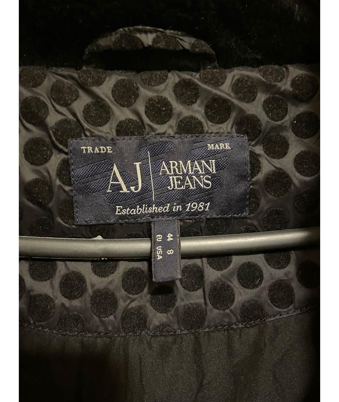 ARMANI JEANS Черная полиэстеровая куртка, фото 3