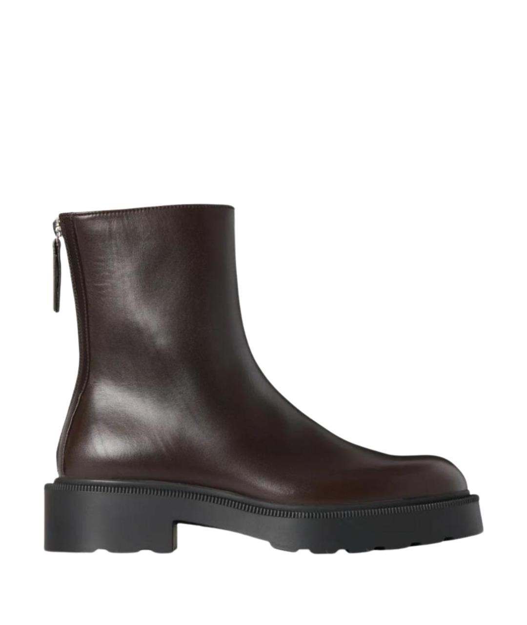 THE ROW Коричневые кожаные ботинки, фото 1