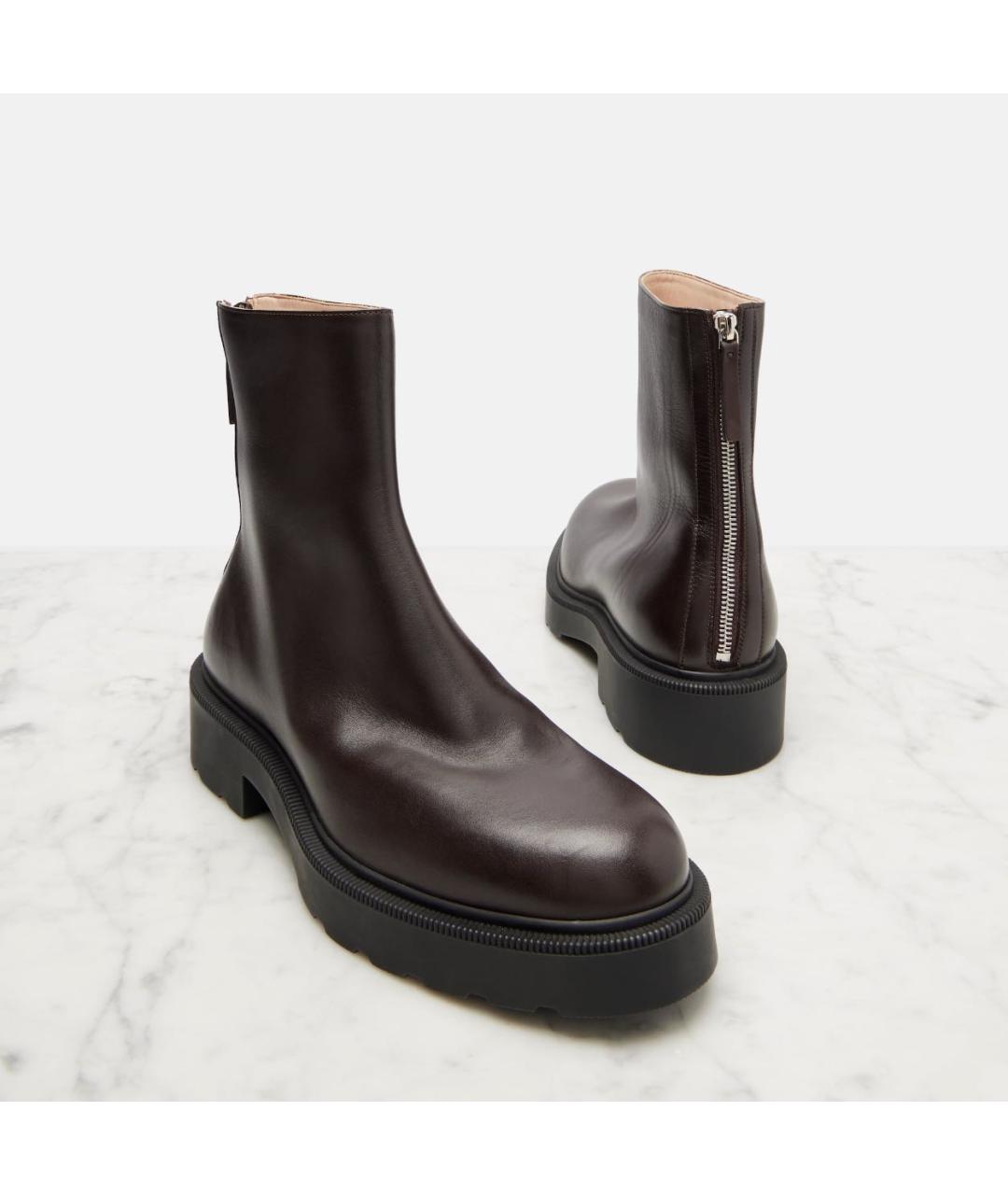 THE ROW Коричневые кожаные ботинки, фото 2