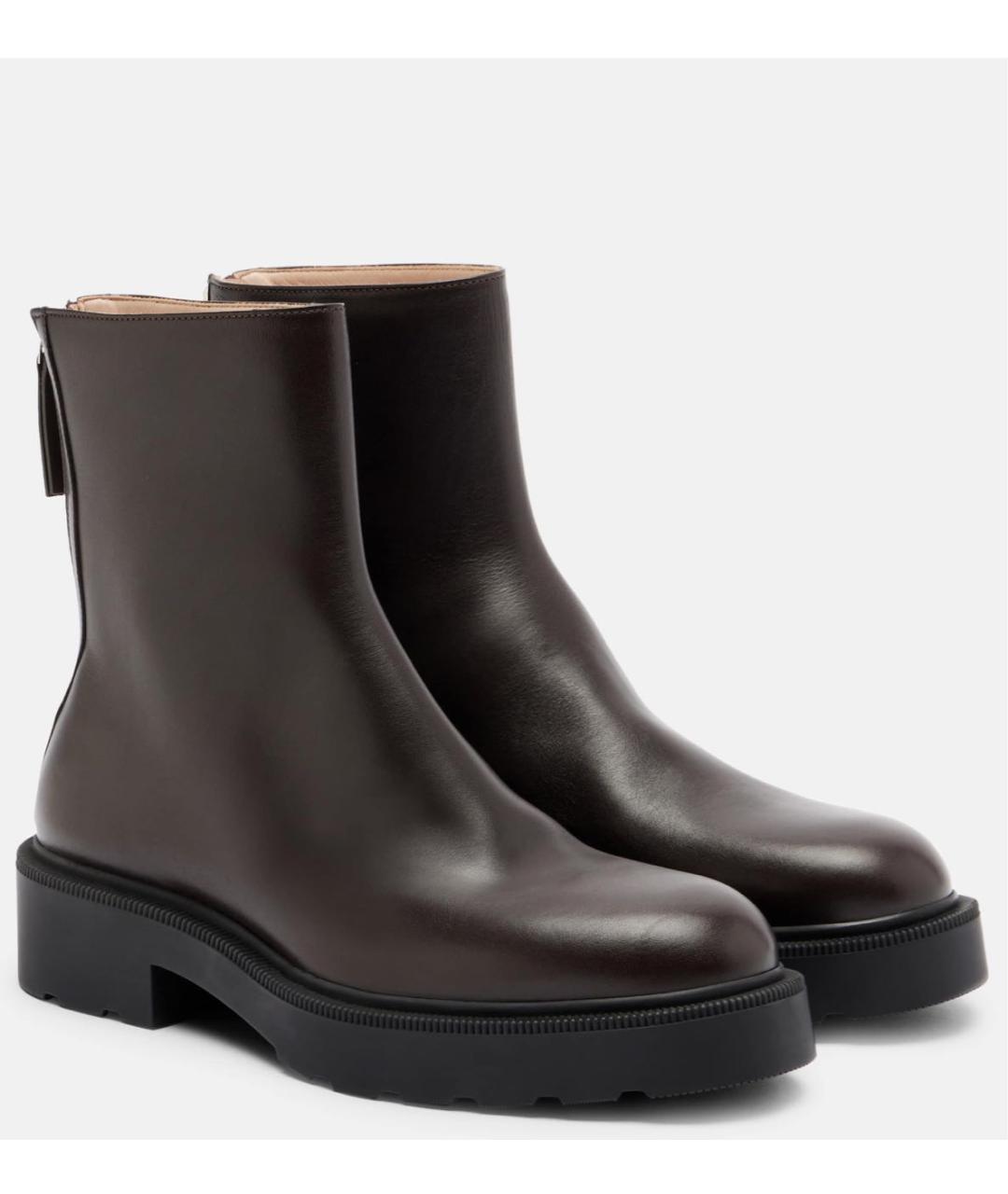 THE ROW Коричневые кожаные ботинки, фото 4