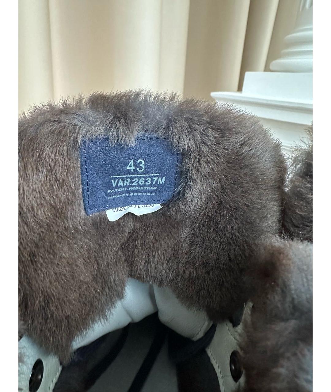 PREMIATA Темно-синие текстильные высокие кроссовки / кеды, фото 6