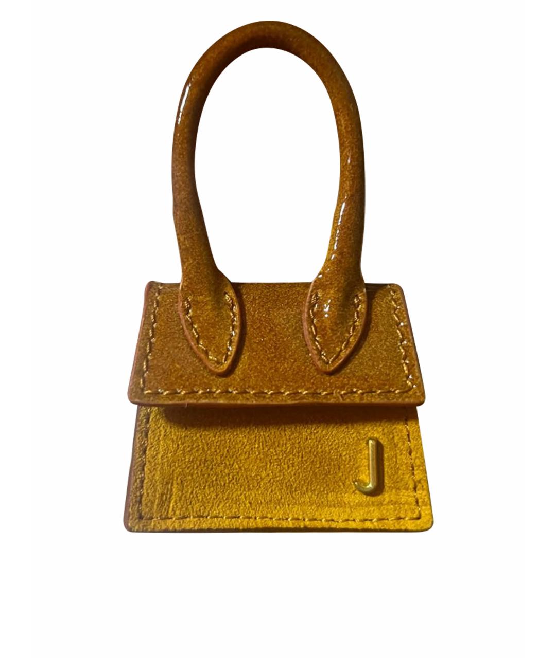 JACQUEMUS Коричневая кожаная сумка через плечо, фото 1