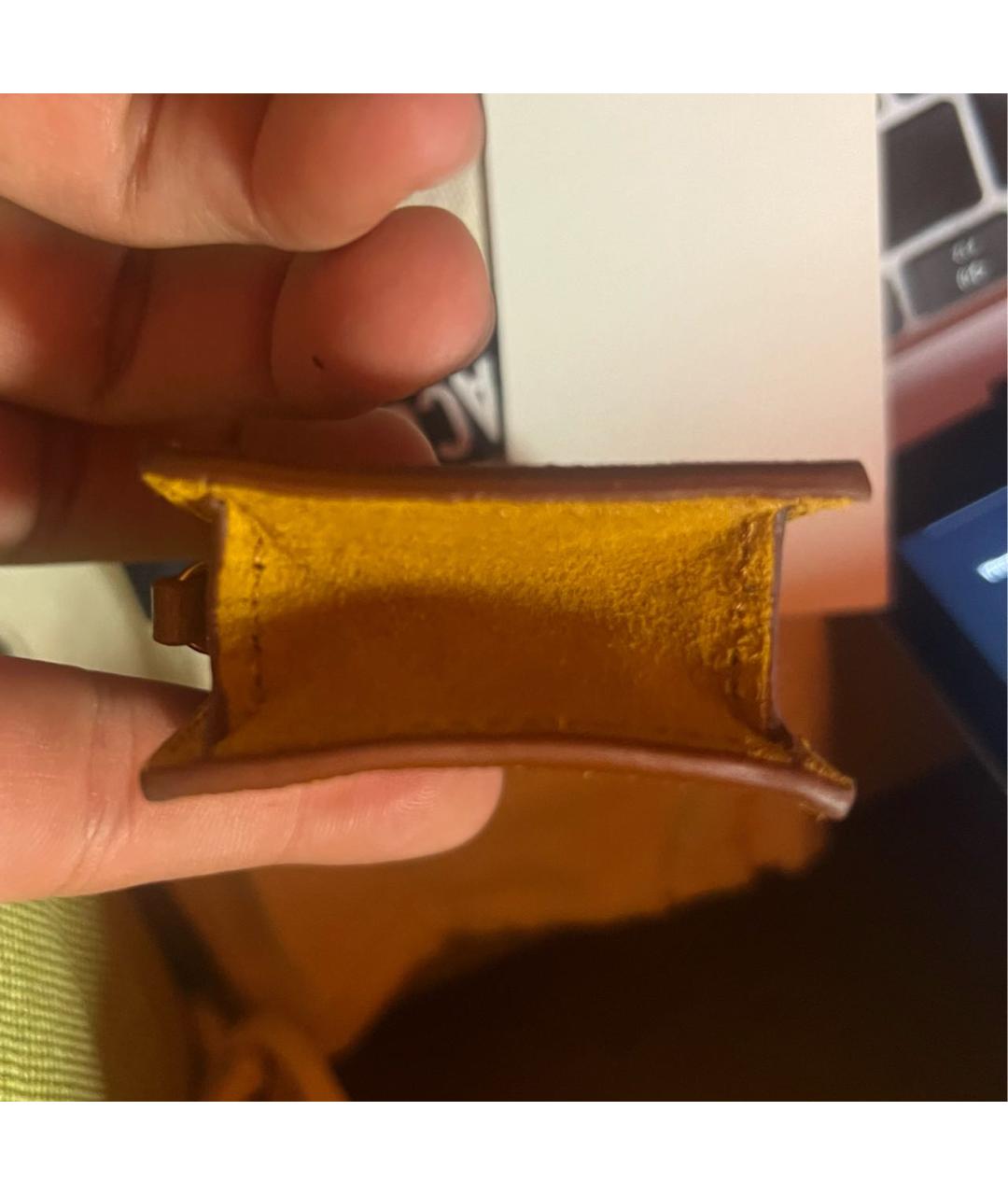 JACQUEMUS Коричневая кожаная сумка через плечо, фото 3