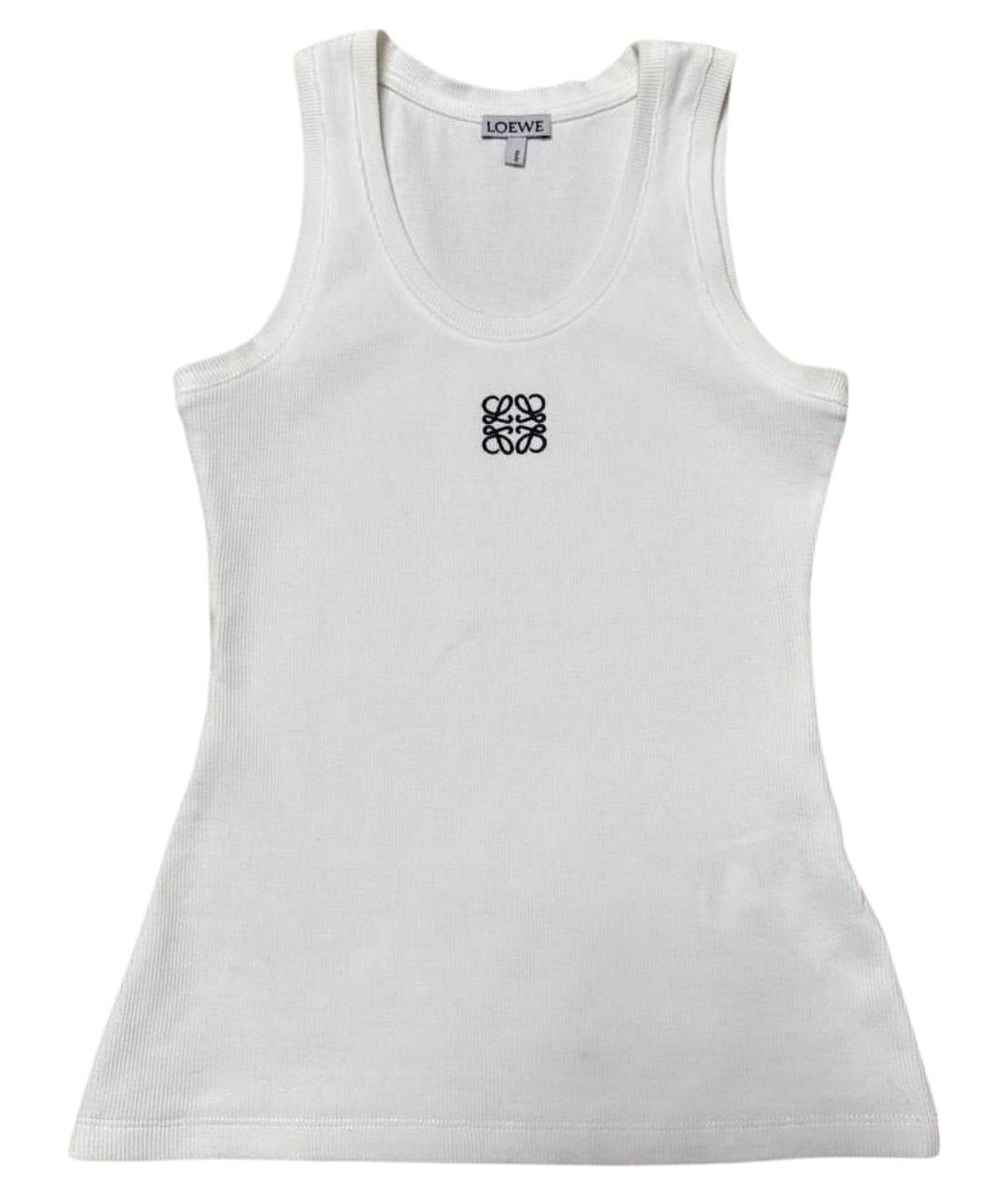 LOEWE Белая хлопковая майка, фото 1